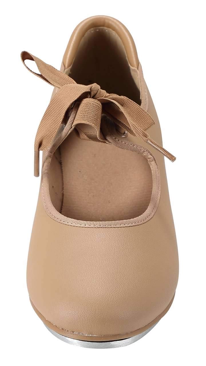 Linodes PU Leather/Patent Ribbon Tie Tap Shoe for Girls and Boys (Toddler/Little Kid/Big Kid)-Brown-11.5M-Little Kid - Image 2