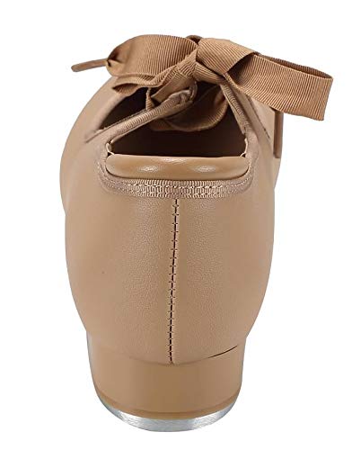 Linodes PU Leather/Patent Ribbon Tie Tap Shoe for Girls and Boys (Toddler/Little Kid/Big Kid)-Brown-11.5M-Little Kid - Image 4