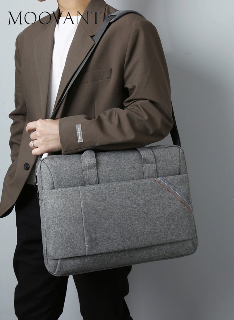 Moovant Mulfunctional Laptop Bag for Men, Premium Computer Bag, Casual Travel Crossbody Bag, Business Briefcase for 15 Inch Laptop Storage Bag, Grey  - Image 2