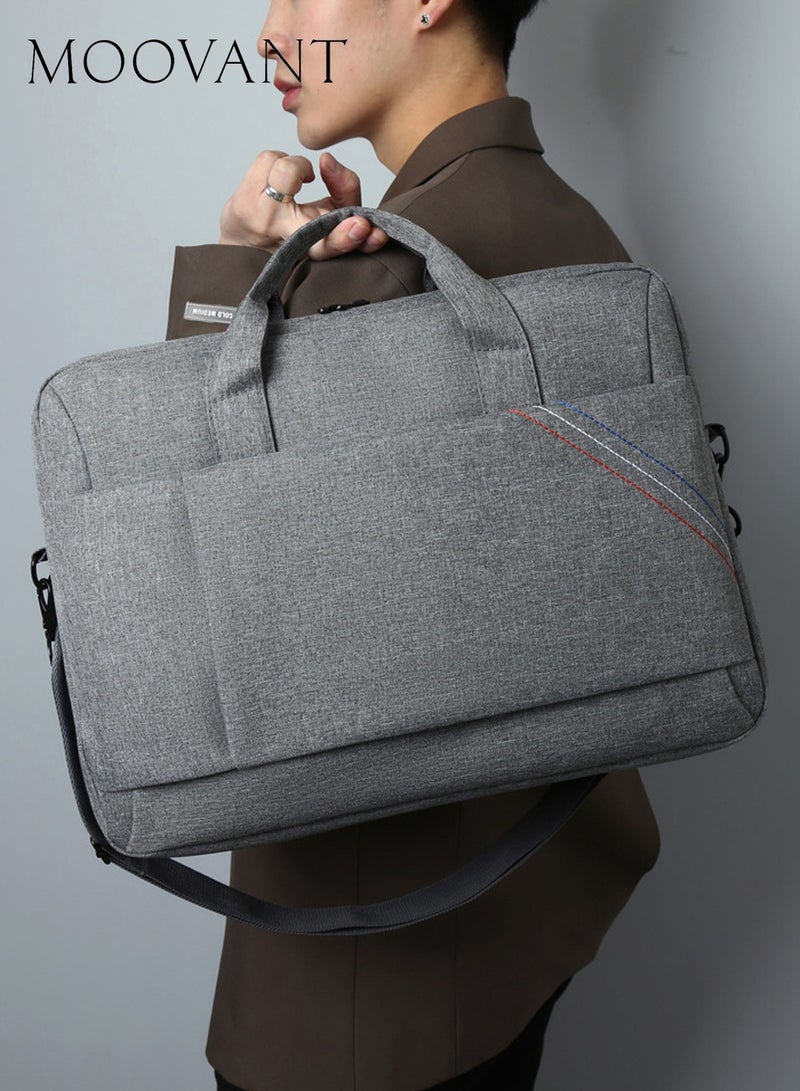 Moovant Mulfunctional Laptop Bag for Men, Premium Computer Bag, Casual Travel Crossbody Bag, Business Briefcase for 15 Inch Laptop Storage Bag, Grey  - Image 3