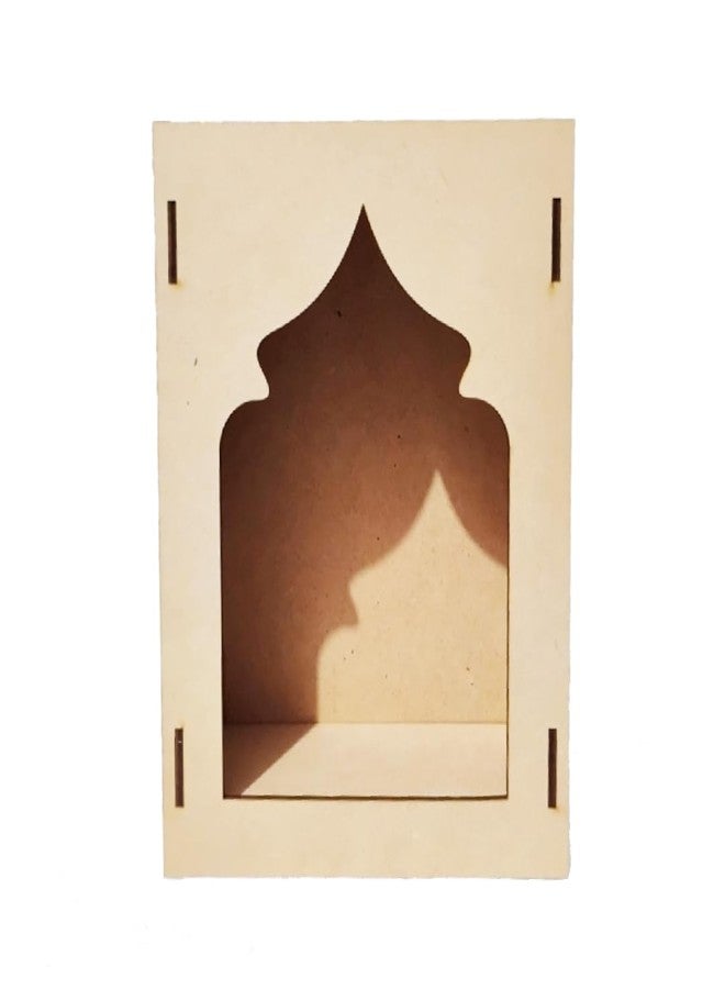 LET'S DIY لنصنع بأنفسنا صندوقًا بسيطًا من خشب MDF على شكل نافذة مزخرفة | مجموعة أدوات فنية وحرفية | ديكور جداري | هدية للمناسبات | زينة حفلات الزفاف | مشروع حرفي إبداعي قابل للتخصيص - Image 2