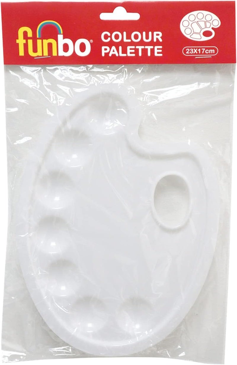 Funbo Plastic Oval Colour Palette - 23 x 17 cm - Image 1