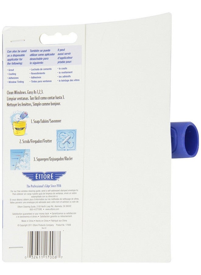 ETTORE Ettore-17008 8-Inch All Purpose Window Squeegee with Lifetime Silicone Rubber Blade, Blue - Image 4