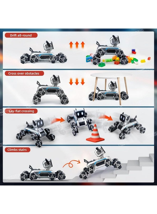 VikriDA Remote Control Cars for Kids Adults, 8WD Gesture Sensor RC Stunt Car with Light, Music, RC Robot Dog Toys,Birthday Toy for 6 7 8 9 10 11 12 13 Years Old Boys Girls Kids,Black - Image 5