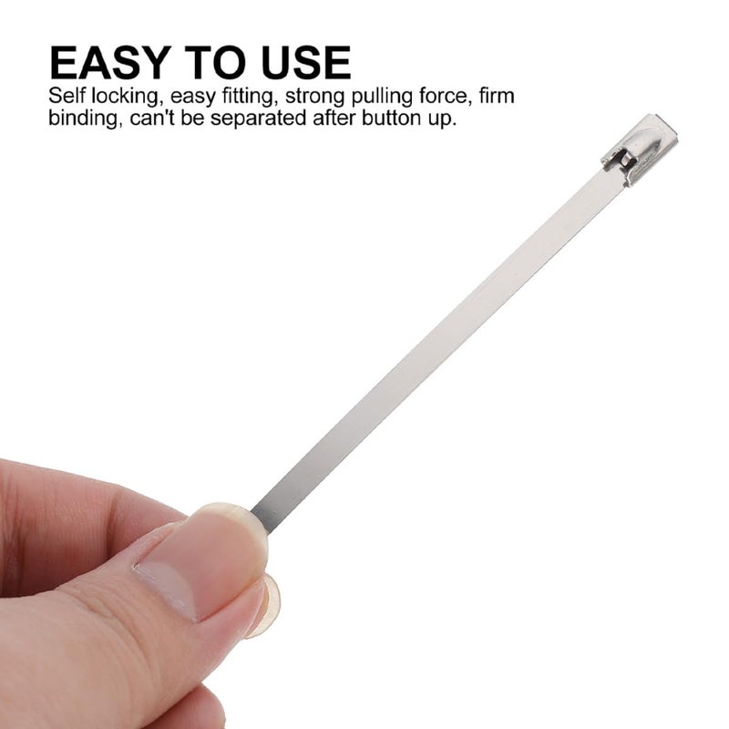 304 Stainless Steel Self Locking Heavy Duty Metal Cable Zip Ties 4 6x300mm 100pcs - Image 5