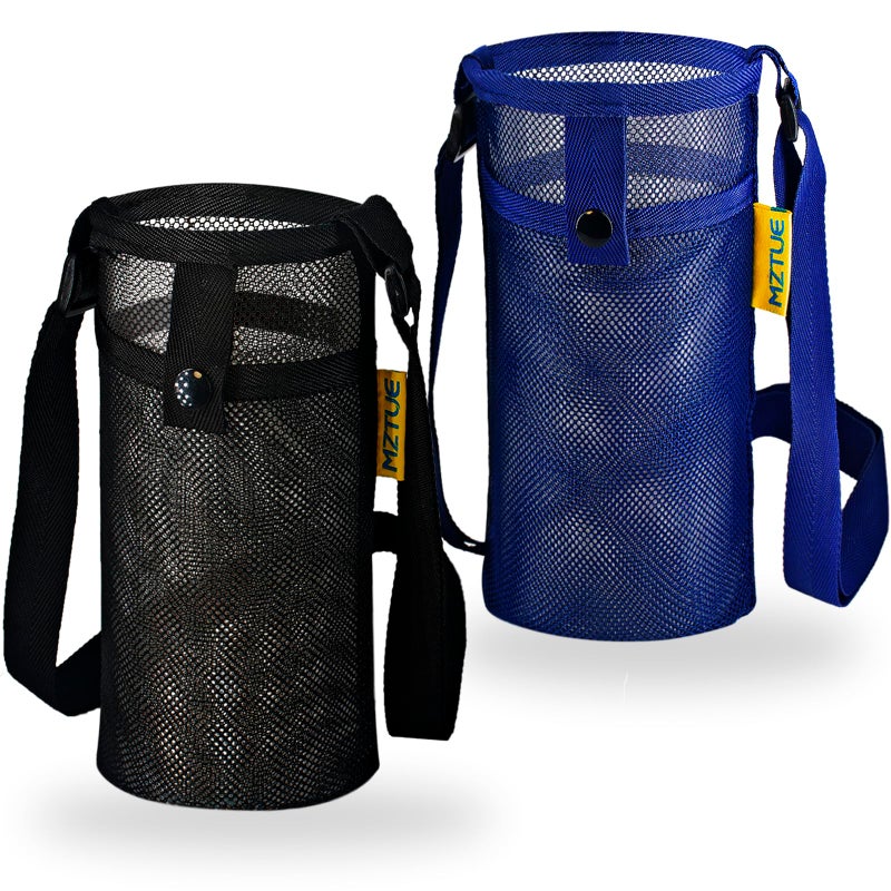 MZTUE 2-Pcs Water Bottle Holder with Strap, Premium Easy Clean, Light Water Bottle Carrier Bag with Pocket for Hiking, Walking, Travel - Image 1