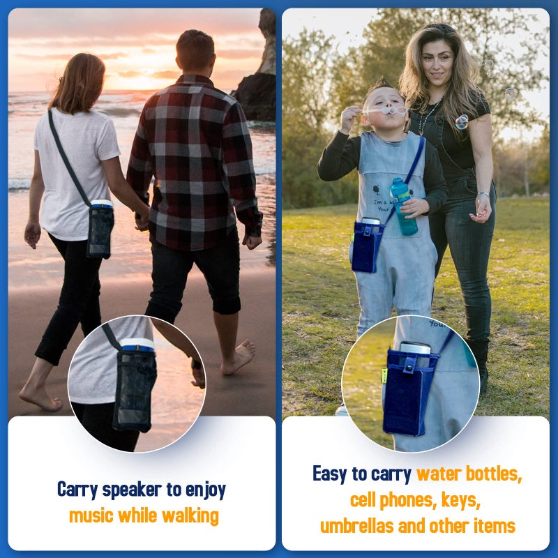 MZTUE 2-Pcs Water Bottle Holder with Strap, Premium Easy Clean, Light Water Bottle Carrier Bag with Pocket for Hiking, Walking, Travel - Image 5