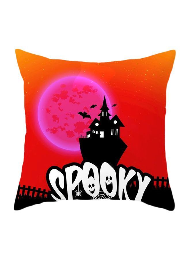 نيبمينينت غطاء وسادة بطبعة "Spooky" أحمر/ وردي/ أسود 45x45سم