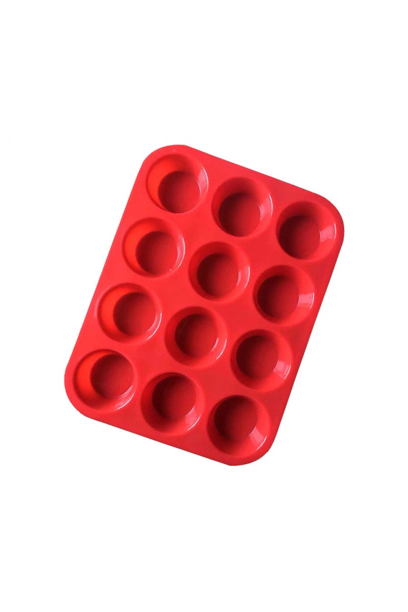 Circular 12 grid Silicone Mold Baking Tools Even round Muffin Cups Kitchen Baking Pan Cake Mold
