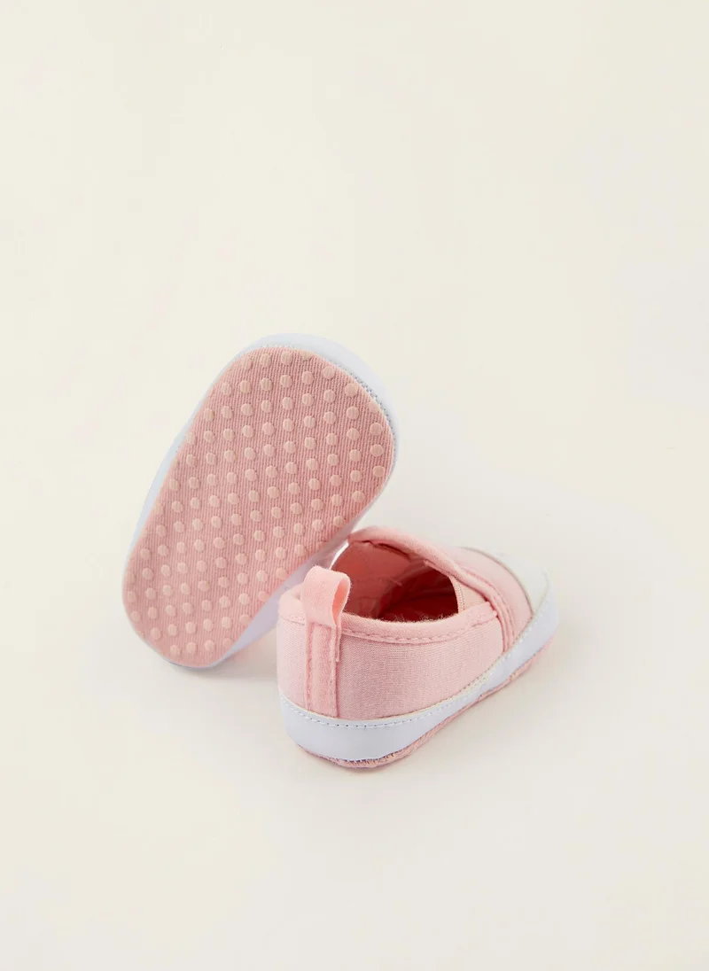 Zippy Zippy Slip-On Trainers For Newborn Baby Girls - Pink White