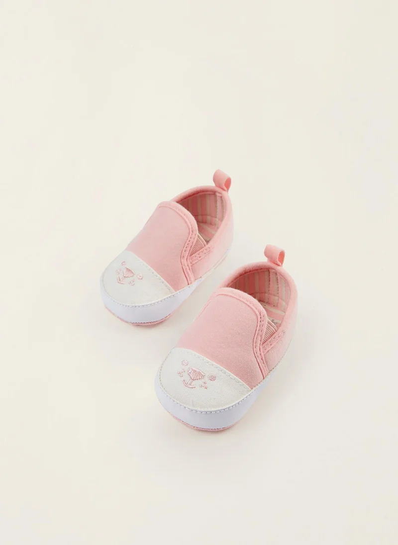 زيبي Zippy Slip-On Trainers For Newborn Baby Girls - Pink White