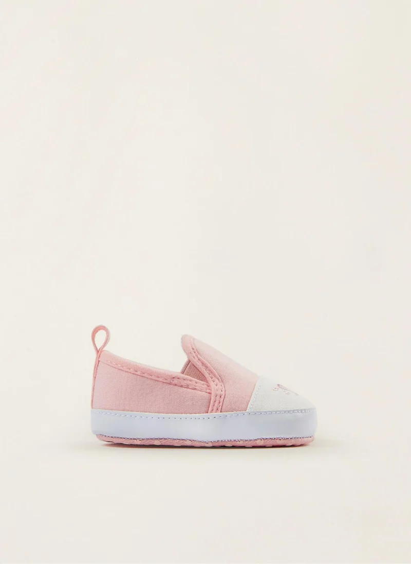 Zippy Zippy Slip-On Trainers For Newborn Baby Girls - Pink White