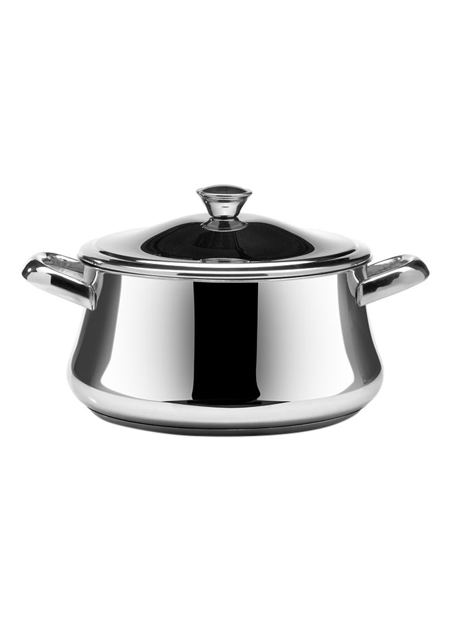 Zahran Stainless Steel Stew Pot Set – 3-Piece Silver Cookware (26cm, 28cm, 30cm) - Image 4