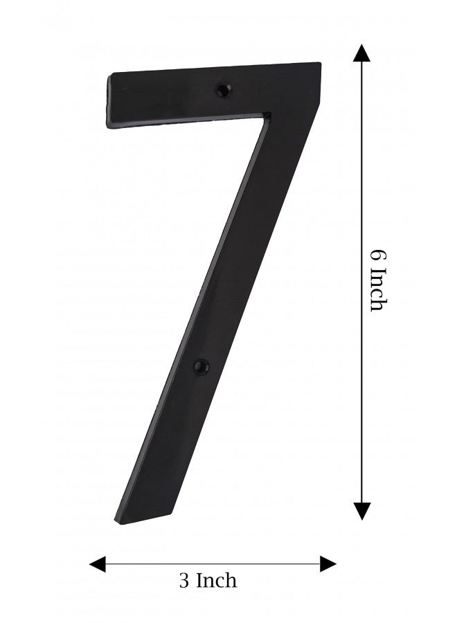 Maya Superior 6 Inch House Home Address Street Numbers for Outdoor Indoor Exterior Building Apartment Yard Black Plastic, UV Resistant Number 0-9 Letter A-G (7)  - Image 1