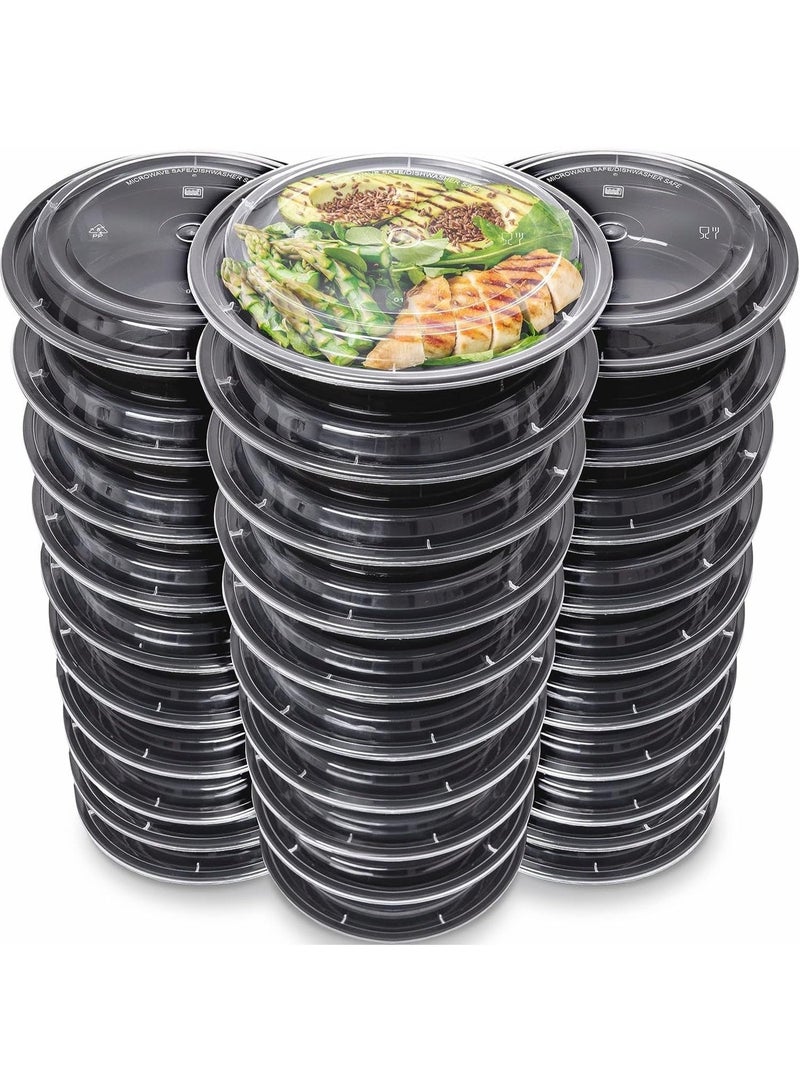 10 حاويات تحضير وجبات بلاستيكية خالية من BPA مع أغطية محكمة، آمنة لحفظ الطعام والغداء. - Image 1