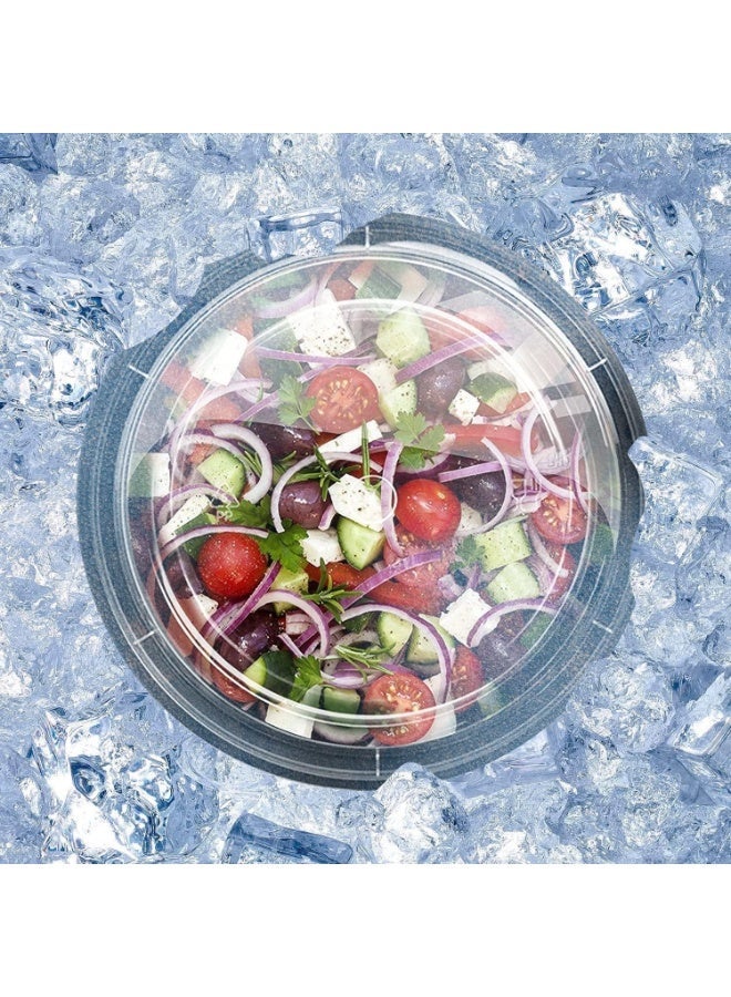 10 حاويات تحضير وجبات بلاستيكية خالية من BPA مع أغطية محكمة، آمنة لحفظ الطعام والغداء. - Image 2