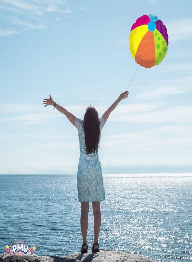 PMU Beach Ball 18 Inches Mylar Balloon (1/Pkg) Pkg/5 - Image 5