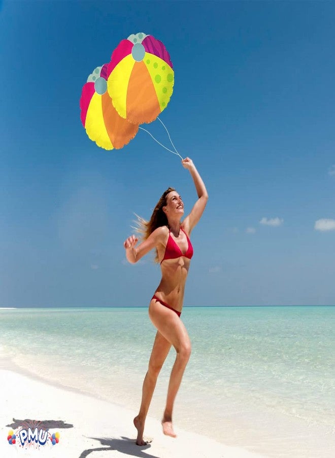 PMU Beach Ball 18 Inches Mylar Balloon (1/Pkg) Pkg/5 - Image 2