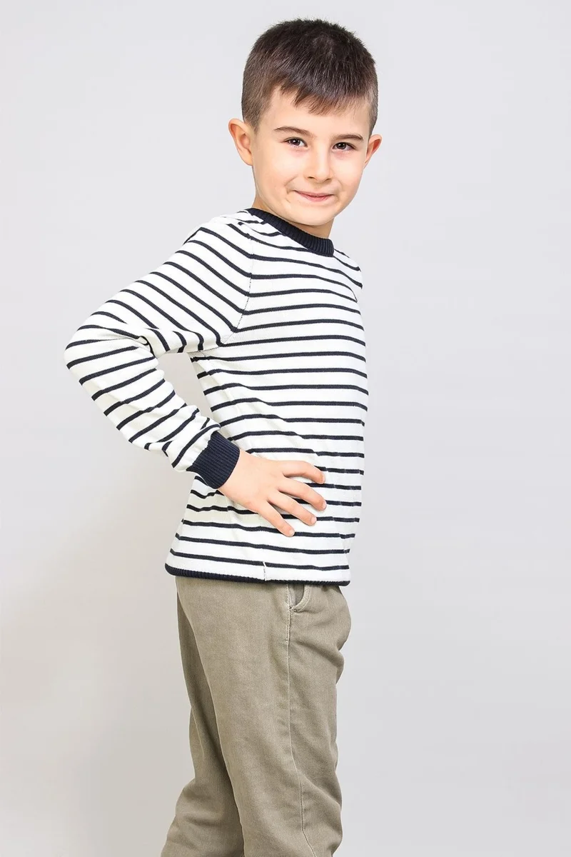 Alexander Gardi Kids' Pinstripe Sweater (C21-18935)