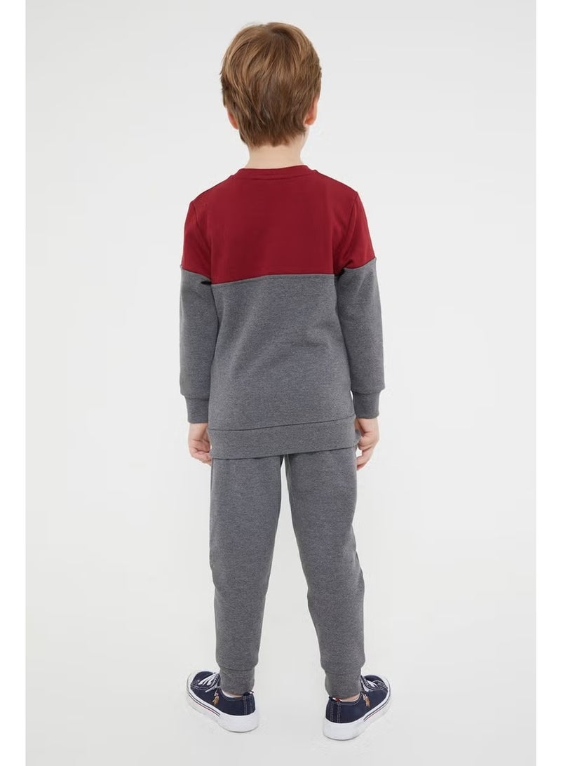 U.S. Polo Assn. BASE. Polo Assn. Base. Polo Assn Licensed Claret Red Boy's Tracksuit Set - Image 3