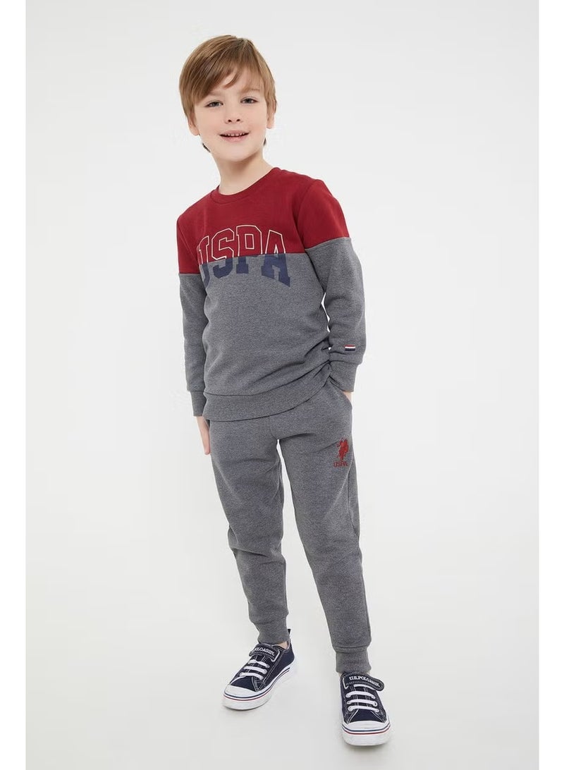 U.S. Polo Assn. BASE. Polo Assn. Base. Polo Assn Licensed Claret Red Boy's Tracksuit Set - Image 1