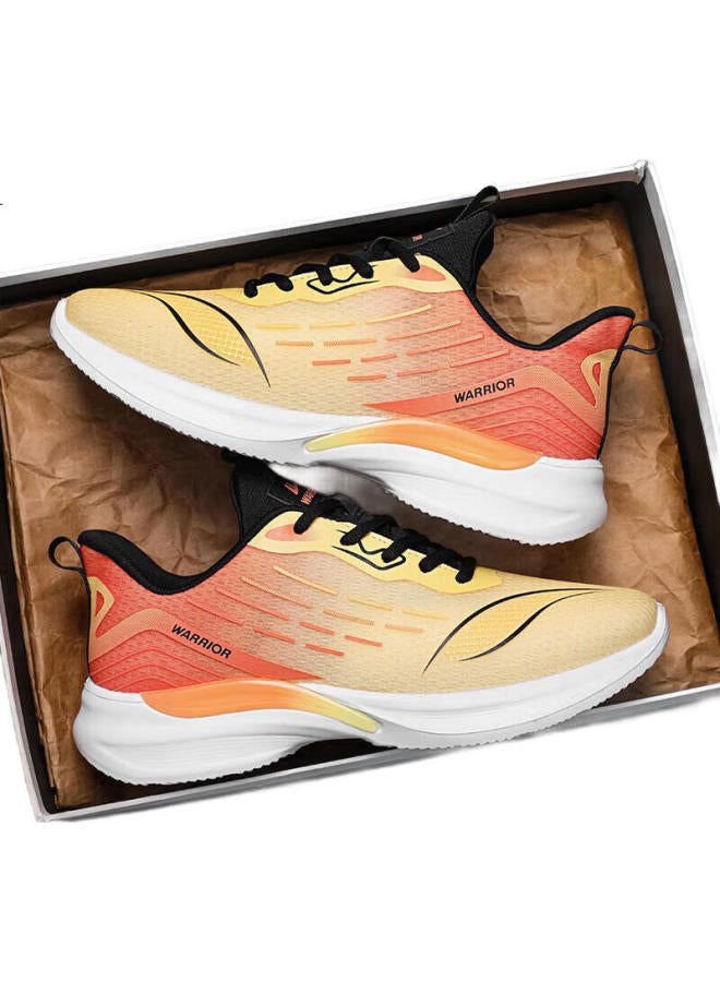 Pull Back Warrior Official Men'S Sports Shoes Men'S Trendy All-Match Shoes Men'S Lightweight Flying Woven Shoes Orange 43 - Image 3