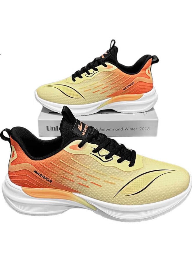 Pull Back Warrior Official Men'S Sports Shoes Men'S Trendy All-Match Shoes Men'S Lightweight Flying Woven Shoes Orange 43 - Image 1