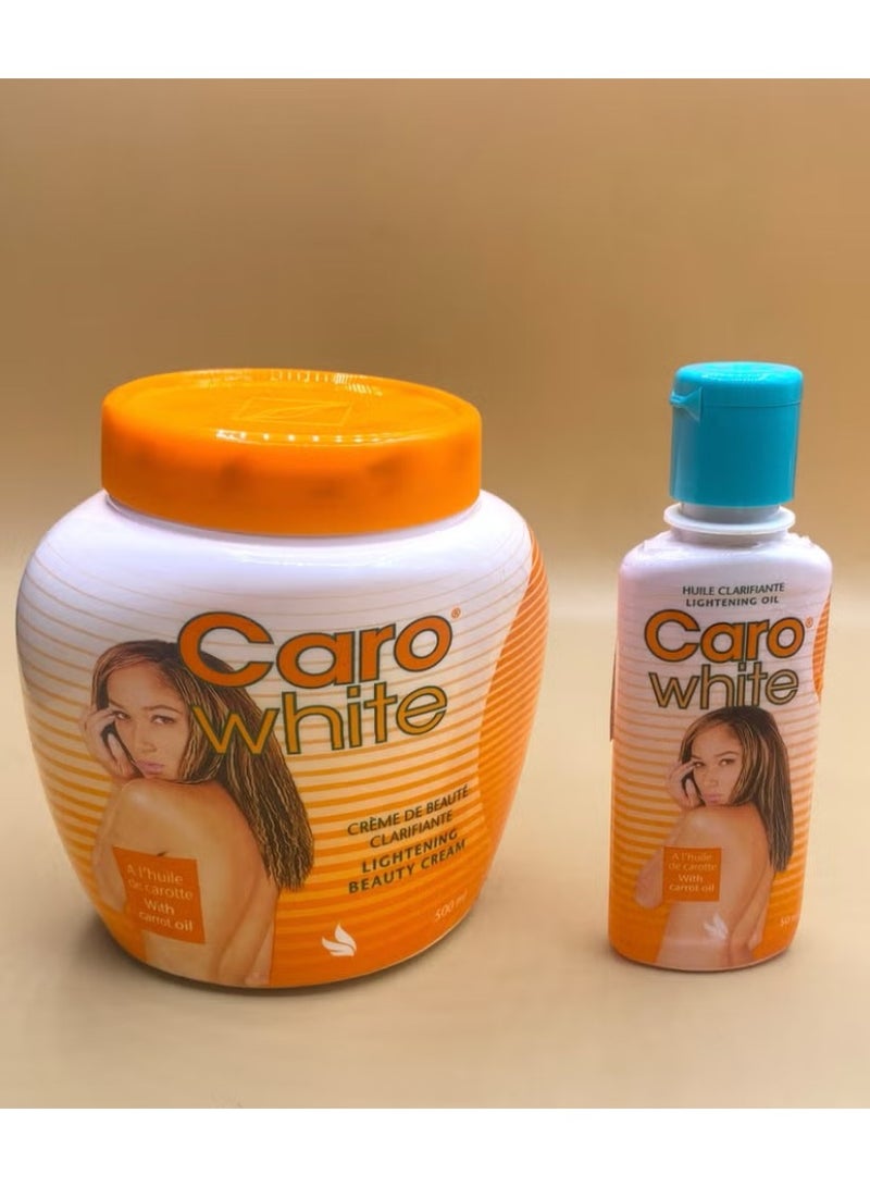 CARO WHITE A set of two pieces of body care
