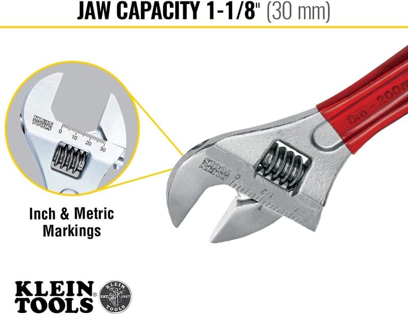 Klein Tools 8-Inch Adjustable Wrench - Image 3