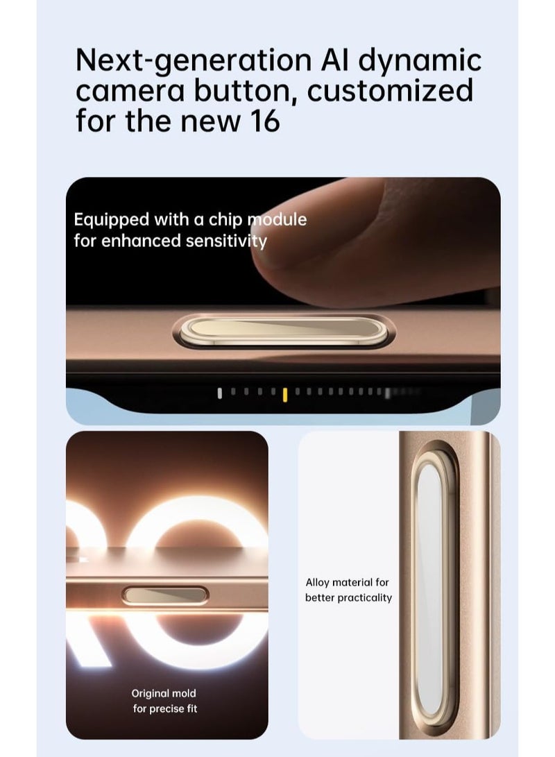 Alloy Metal Touch Cover Protector for Sensitive Camera Control Capture Button (Universal for iPhone 16 /pro/Max/Plus ) Anti-Scratch Phone Accessories (Gold,1 pcs) - Image 4