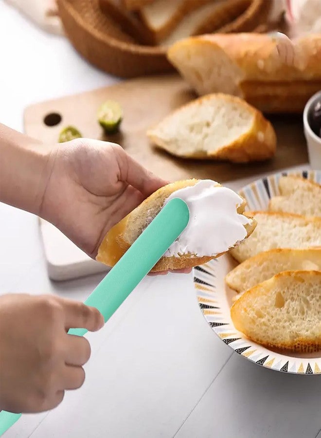 GZLT 4 Pieces Silicone Spatula Set, Long Handle Skinny Spatula & Jar Scraper for Jars, Sourdough Spurtle, Bottles and Containers, Heat-Resistant Non-Stick Spatulas for Mixing, Spreading Jam (4, Green) - Image 2