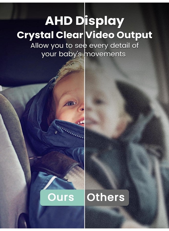 GROWNSY GROWNSY Dual Car Camera Baby Monitor, 7" 1080P AHD Car Camera for 2kids, Backseat Mirror for Baby Rear Facing with Infrared Night Vision, Easily Observe Baby's Every Move  - Image 5