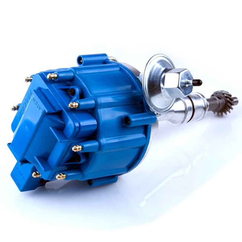 MAS Ignition Distributor w/Cap & Rotor Compatible with Ford 351C 351M 400 460 HEI 65,000 Volt Coil KA-1046013 PE332U JM6506BL 351CBLHEI0 (BLUE) - Image 2