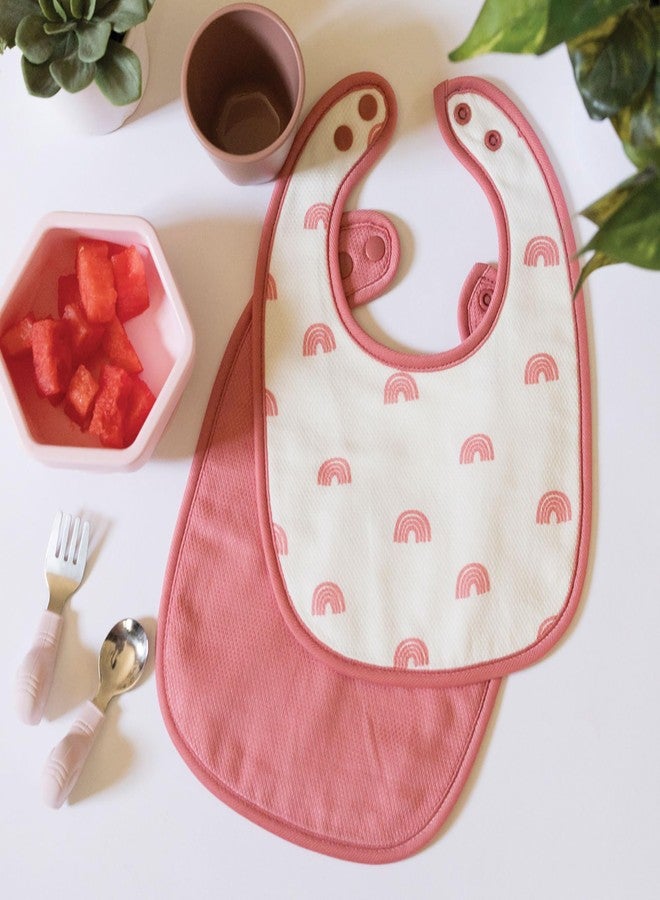 تايني توينكل مرايل تيني توينكل لإطعام الأطفال - عبوة من 8 قطع - مرايل مقاومة للماء وماصة للعاب الأطفال (عبوة من 8 قطع بنقشة بنات) - Image 5