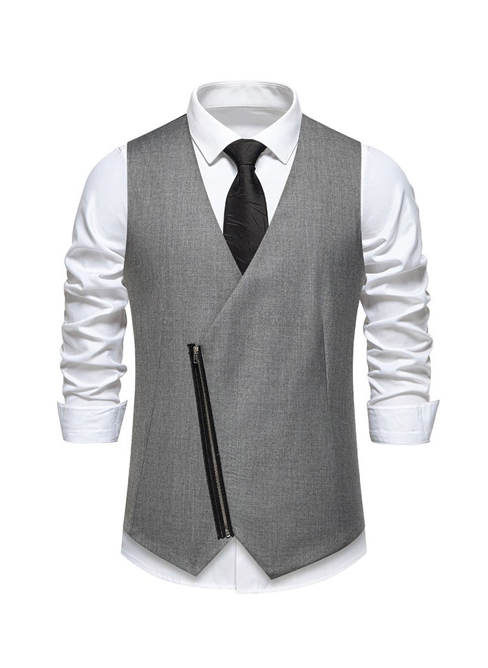 KUYING New Double Breasted Gun Collar Suit Vest  - Image 1