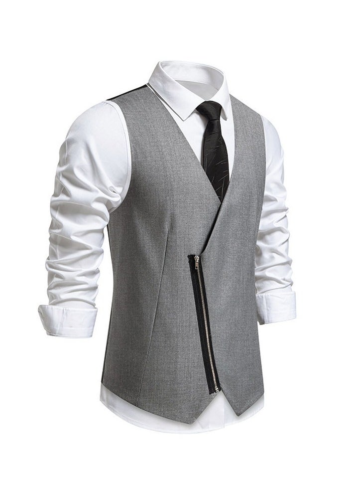 KUYING New Double Breasted Gun Collar Suit Vest  - Image 2