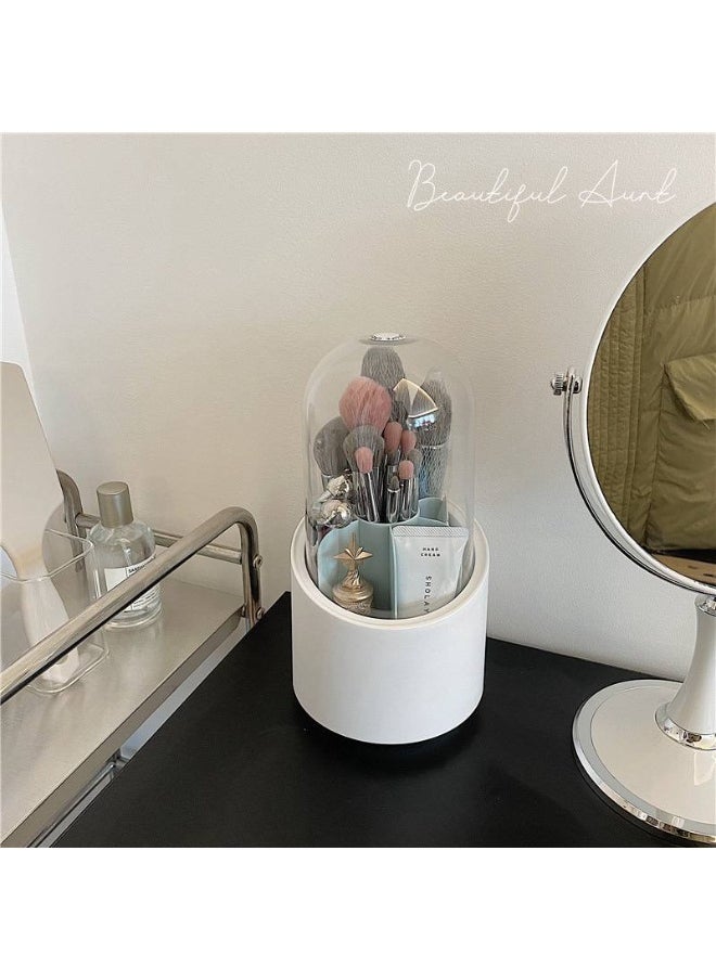 Generic 360° rotating makeup brush organizer – stylish and functional design for organizing brushes and makeup tools. Made from premium imported acrylic, featuring 7 compartments and smooth 360° rotation for easy access. Available in trendy colors, perfect for your vanity.  - Image 1