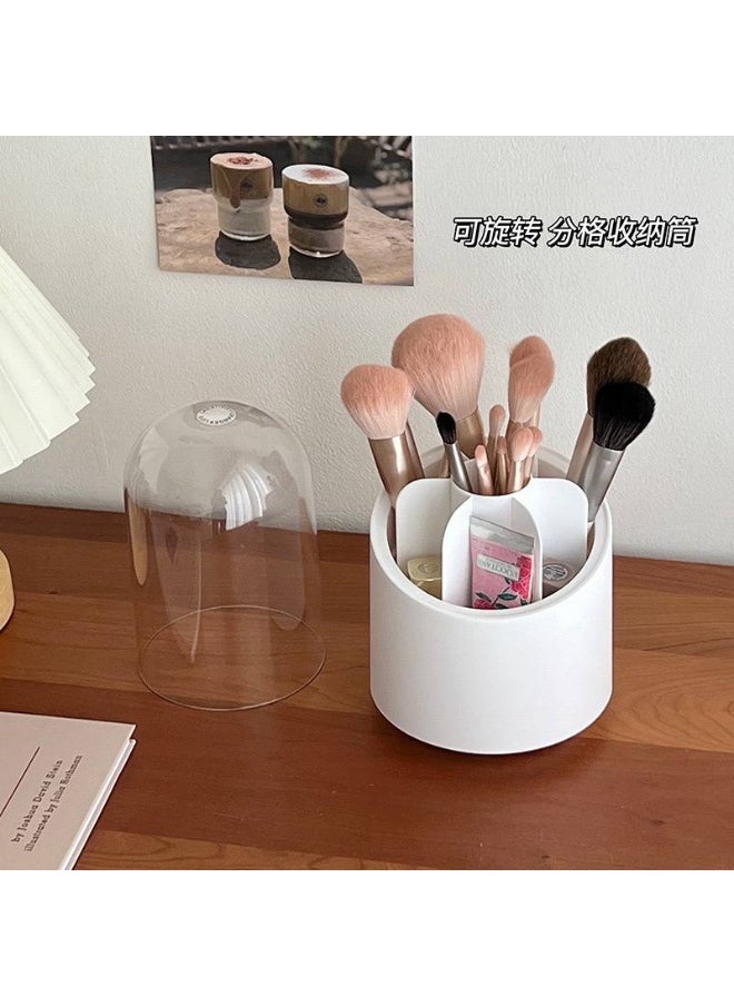 Generic 360° rotating makeup brush organizer – stylish and functional design for organizing brushes and makeup tools. Made from premium imported acrylic, featuring 7 compartments and smooth 360° rotation for easy access. Available in trendy colors, perfect for your vanity.  - Image 3