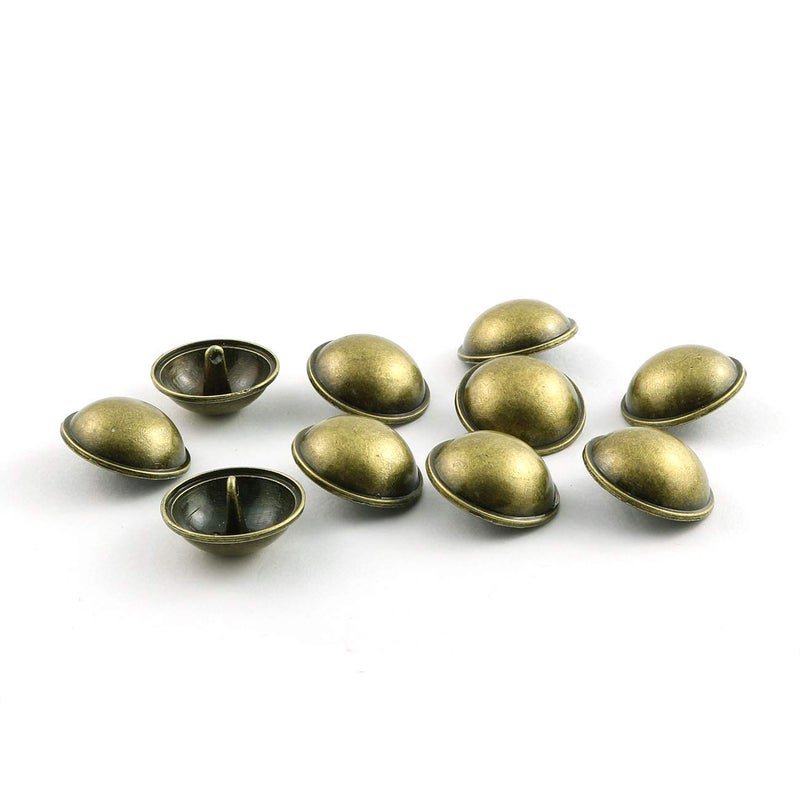ZYAMY ZYAMY 10pcs Bronze Mushroom Domed Buttons Antique Brass Dome Buttons Round Sewing Buttons with Shank 25mm 
