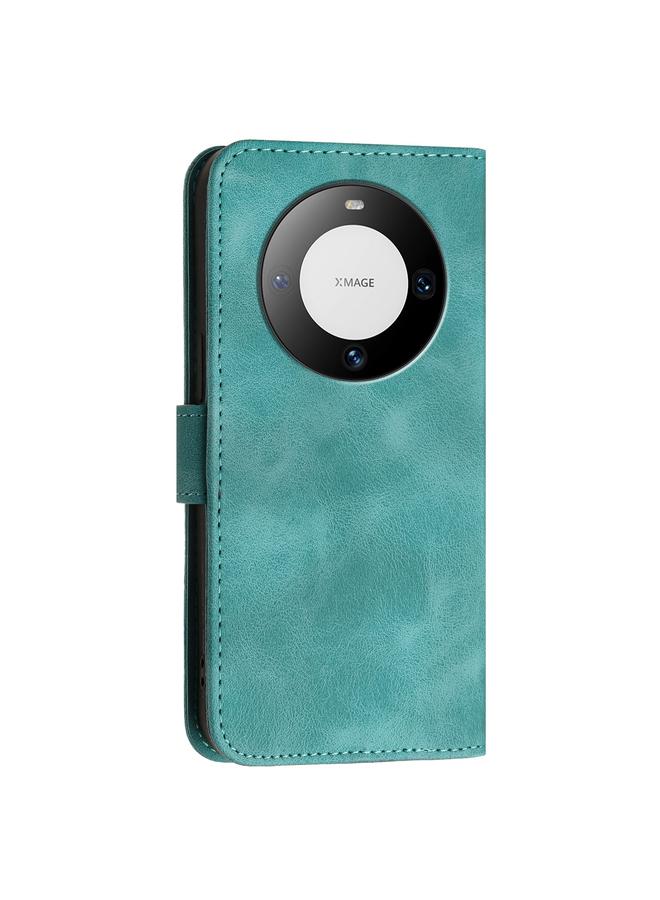 S-TOP Case For Huawei Mate 60 Pro Grid Butterfly Embossed Pattern Leather Phone Case with Lanyard - Image 3