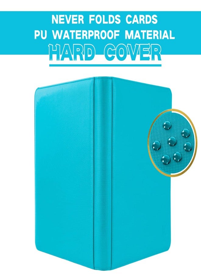 KUOOKING Top loader Binder, Holds 128+ Toploaders, 4 Pocket Top Loader Card Storage Case, Double-Sided Pockets for trading card in 3 x 4'' Toploaders（Blue） - Image 3