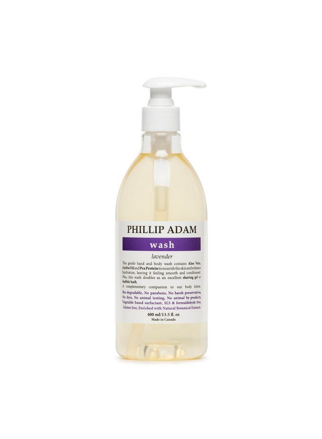 PHILLIP ADAM Lavender Hand And Body Wash With Aloe Vera And Jojoba Oil Gentle Moisturizing Sulfate Free 13.5 Fl Oz