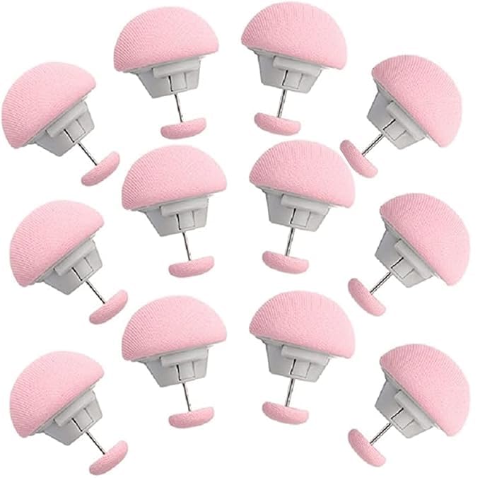 PEESTI Pink Mushroom Shape Duvet Clips NonSlip Cover Fixator Comforter Quilt Holder with OneKey Unlock for Blanket Bed Sheet Curtain Pack of 12 - Image 1