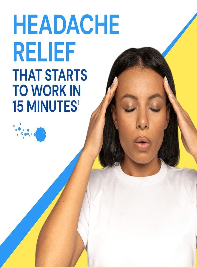 Blowfish for Headaches | Maximum Strength Effervescent Pain Relief Tablets - Treats Headaches Fast, 2X Faster Than Pills - Lemon Flavor (1 Pack) - Image 2