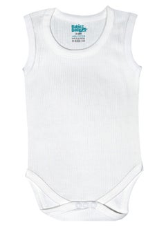 Babies Basic BabiesBasic Super Combed Cotton, Sleeveless Printed Bodysuit, for New Born to 24months. Set of 3, White  - Image 2