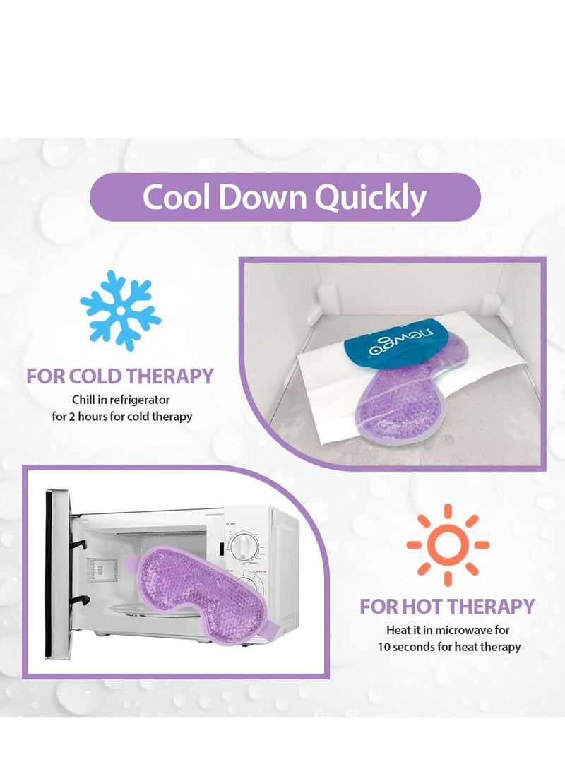 KHAJUL - Eye Cooling Mask Reusable Ice Glasses for Migraine, Headaches, Allergies, Puffy Eyes, Dry Eyes (Purple) - Image 1