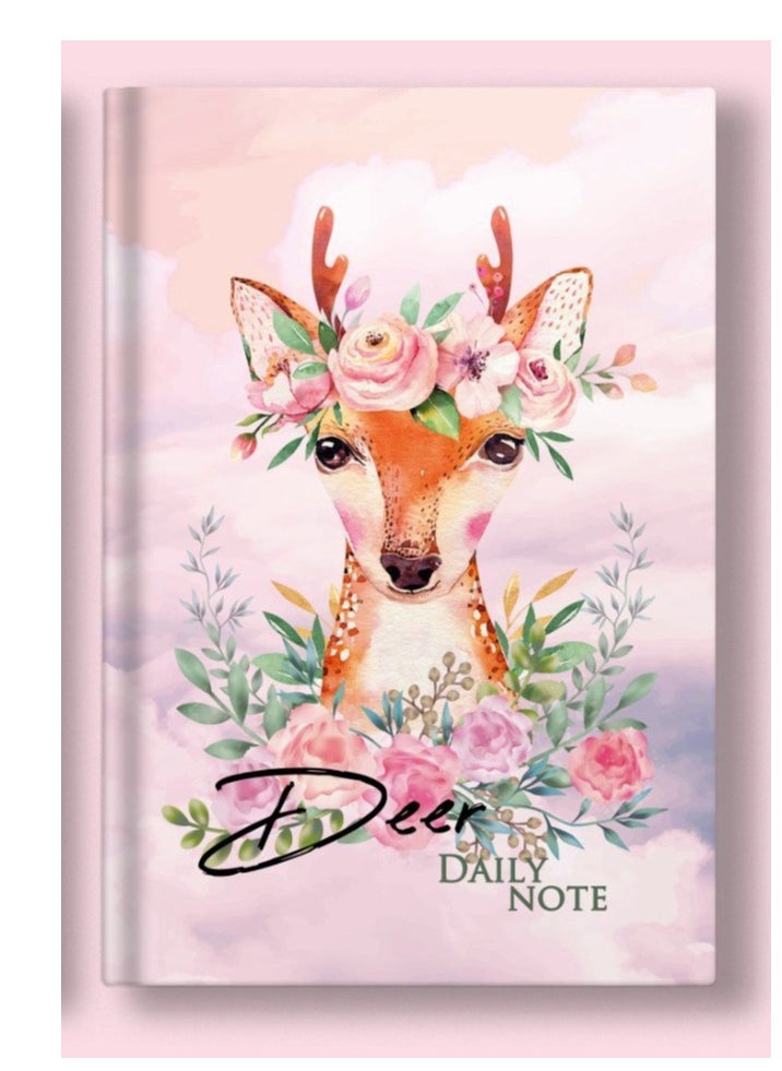 Borg El Arab - Watercolor Animals Notebook A5 Size 80 Sheets (Deer) - Image 1