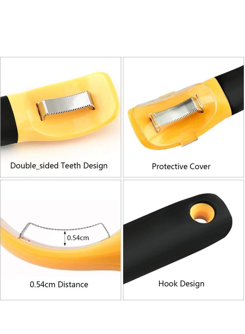 Excefore Corn Peeler Tool Cob Cutter Thresher Magic Scraper Stripper Slicer Ergonomic Handle Vegetable Peeler for Kitchen Salad Making - Image 5