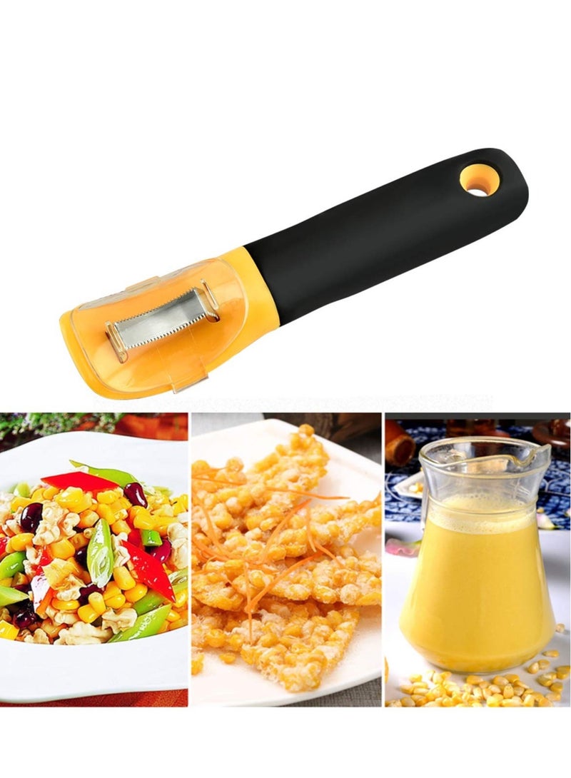 Excefore Corn Peeler Tool Cob Cutter Thresher Magic Scraper Stripper Slicer Ergonomic Handle Vegetable Peeler for Kitchen Salad Making - Image 3