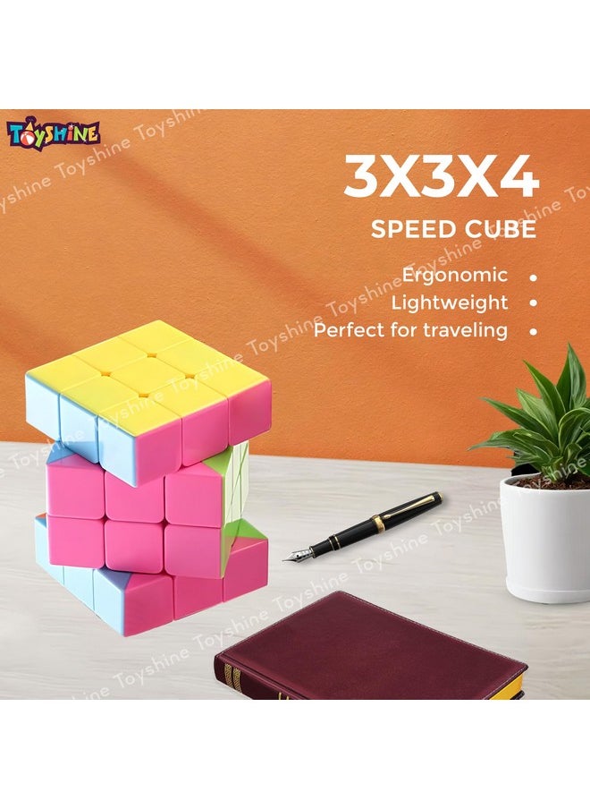 توي شاين مكعبات تويشاين سريعة اللعب بدون ملصقات 3x3x4، مكعبات سريعة لتخفيف التوتر، ألغاز العصف الذهني للأطفال والكبار  - Image 3